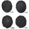 Afro Mens Toupee Full Poly Base Man Weave Thin Skin Hair Unit 100% Virgin Human Kinky Curly Hair Replacement Units for Black Men 8X10 Inch (Afro Wavy 6mm, 1# Jet Black-120% Medium Light to Medium Density) view 4
