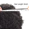 Afro Hair Units Toupee for Black Men Full Poly African American Men Hairpece Afro Toupee Kinky Curly Brazilian Human Hair Systems PU Injected Man Weave Hair Unit Black Men 8x10#1B Off Black 10mm Wavy view 4