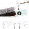 Clover Lash B/C Curl 8-12mm Eyelash extensions W-shaped Lashes 0.05mm Slender Automatic Blooming Lashes 3D Self Fanning Volume Eyelash Extensions (10mm, Clover-B-0.05) view 1