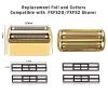 Professional Replacement Foil and Cutters for BaBylissPRO Barberology Double Foil Shaver, Compatible with BaBylissPRO Barberology FXFS2 Shaver (2 gold) view 4