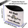 BLUPARK Funny Raccoon Makeup Bag Burgers Inspired Gift All Hail Little King Trash Mouth Cosmetic Bag Raccoon Lover Gift (Little King Trash Mouth) view 2