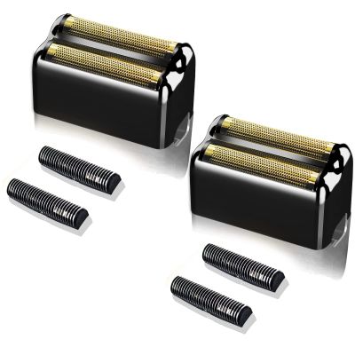 Professional Replacement Foil and Cutters for BaBylissPRO Barberology Double Foil Shaver, Compatible with BaBylissPRO Barberology FXFS2 Shaver (black)
