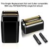 Professional Replacement Foil and Cutters for BaBylissPRO Barberology Double Foil Shaver, Compatible with BaBylissPRO Barberology FXFS2 Shaver (black) view 3