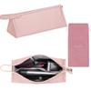 BAGCRAZY Pu Leather Travel Case Compatible with Dyson Airwrap Styler, Portable Waterproof Organizer Bag for Shark FlexStyle Attachments Storage, Pink view 1