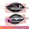 BAGCRAZY Pu Leather Travel Case Compatible with Dyson Airwrap Styler, Portable Waterproof Organizer Bag for Shark FlexStyle Attachments Storage, Pink view 2