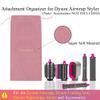 BAGCRAZY Pu Leather Travel Case Compatible with Dyson Airwrap Styler, Portable Waterproof Organizer Bag for Shark FlexStyle Attachments Storage, Pink view 3