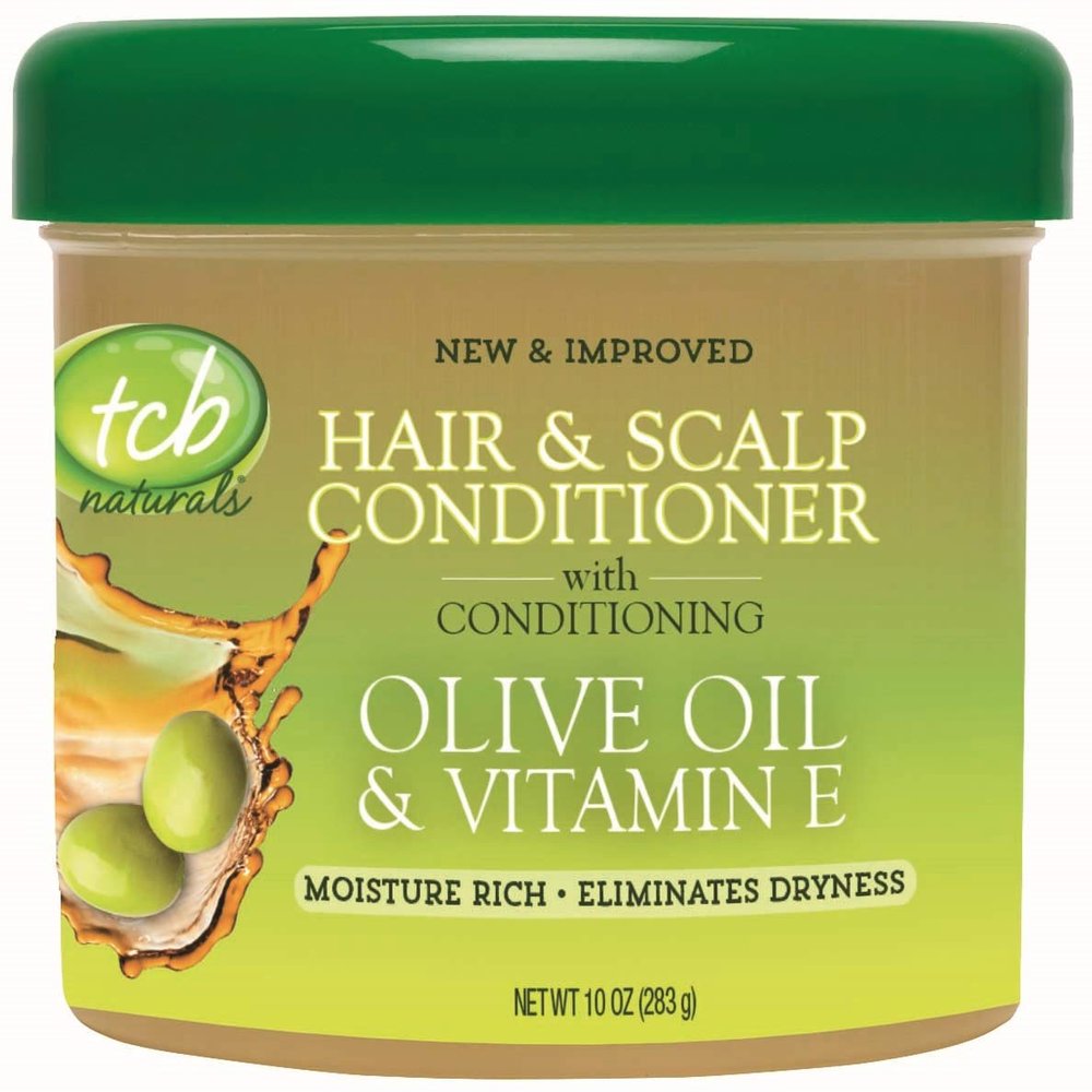 3 set of 10 Ounce TCB Naturals Conditioner Hair & Scalp Olive Oil & Vitamin-E Jar