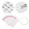 10PCS False Eyelash Fans Paper Card Eyelash Extension Storage Card with Double Sided Adhesive Tape Quick Flower Storage Grafting Kit for Display Rack for Women Girl Eyelash Extension Storage Card view 2