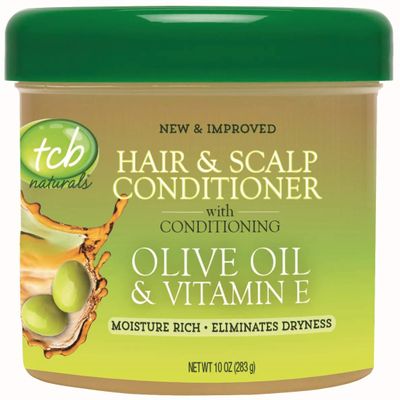 2 set of 10 Ounce TCB Naturals Conditioner Hair & Scalp Olive Oil & Vitamin-E Jar