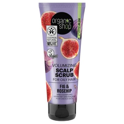 Organic Shop Volumizing Scalp Scrub for Oily Hair Fig and Rosehip, 75 ml