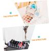 Zerodeko Multifunctional Makeup Storage Box Transparent Eyeshadow Display Rack Cosmetics Organizer for Dressing Table Lipstick Powder Puff Holder view 4