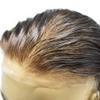 Mens Toupee Swiss Lace With Poly Toupee for Men Human Hair Replacement Systems Bleached Knots Mens Hair Piece (8"x10 100% Light Density, 530 Light-Med Brown+30% Gray) view 3