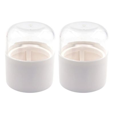 Beaupretty 2pcs Makeup Sponge Holder Beauty Egg Containers for Quick Drying Durable Design Ventilation for Organizing Makeup Supply Air-dry Storage