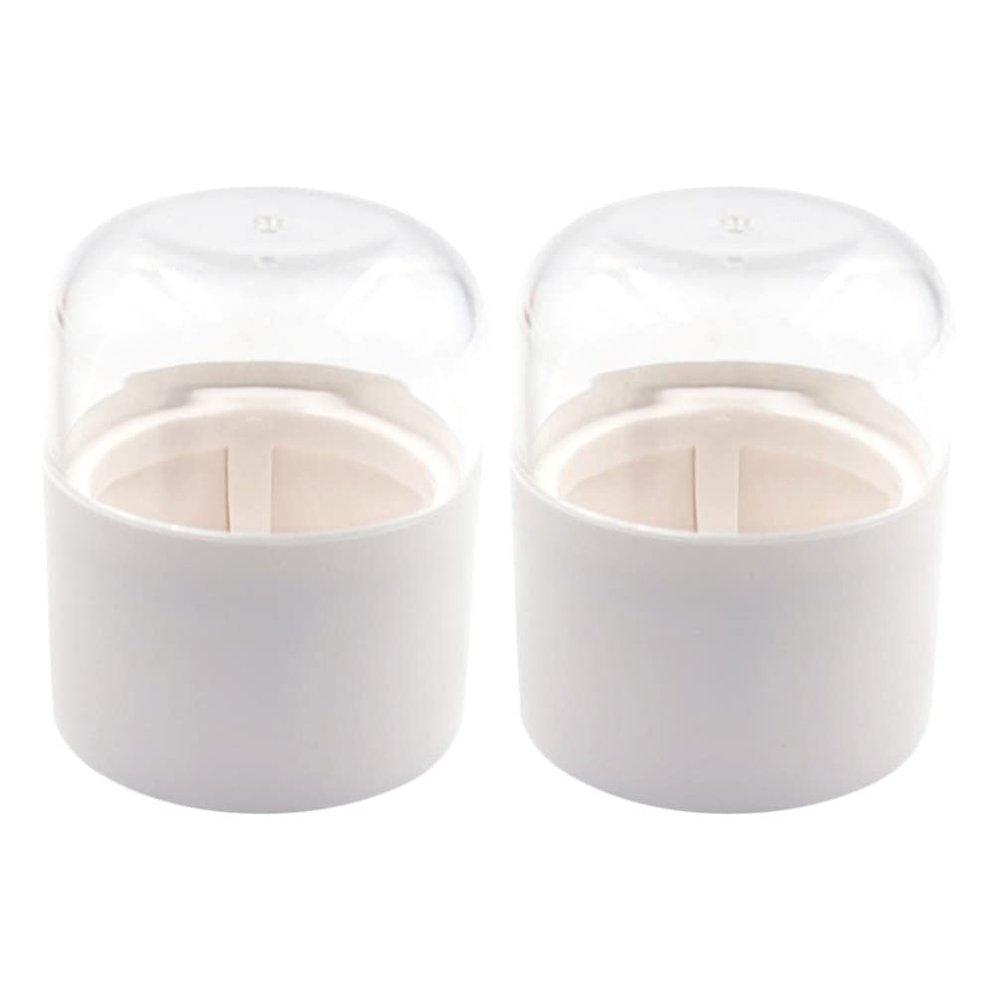 Beaupretty 2pcs Makeup Sponge Holder Beauty Egg Containers for Quick Drying Durable Design Ventilation for Organizing Makeup Supply Air-dry Storage