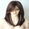 womens wigs for white women Medium Length wig Layered Wigs Light Brown Color with camel Highlights wigs with bangs Synthetic wig for Women (Brown Camel mixed) view 2