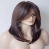 womens wigs for white women Medium Length wig Layered Wigs Light Brown Color with camel Highlights wigs with bangs Synthetic wig for Women (Brown Camel mixed) view 4