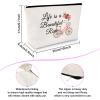 Bike Lovers Gift for Women Friend Makeup Bag Cycling Gift for Girl Daughter Cosmetic Bag Bicycle Presents for Bike Lover Rider Riding Presents for New Driver Birthday Christmas Travel Cosmetic Pouch view 2