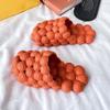 Massage Bubble Slides Slippers for Women Men, Funny Lychee Non-Slip Spa Slippers, Gym House Slippers Shower Bedroom Slippers, Thick Sole Spa Slides Slippers (Orange,8,9,Men,6,7) view 2