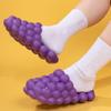 Massage Bubble Slides Slippers for Women Men, Funny Lychee Non-Slip Spa Slippers, Gym House Slippers Shower Bedroom Slippers, Thick Sole Spa Slides Slippers (Purple,13.5,14.5,Men,11.5,12.5) view 2