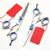 Swivel Thumb Hair Cutting Shears, Upscale Japan 440c 6inch fly rotation hair scissors cutting barber makas thinning shears hairdressing scissors set (Color : Set) view 1