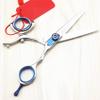 Swivel Thumb Hair Cutting Shears, Upscale Japan 440c 6inch fly rotation hair scissors cutting barber makas thinning shears hairdressing scissors set (Color : Set) view 3