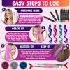Jim&Gloria Dustless Hair Chalk for Girls Washable with Clip in Hair Extensions, Brushes and Glitters, Kids Temporary Color Dye, Gifts for Teen Girl Trendy Stuff, Teenage 7 8 9 10 11 12 13 14 Year Old view 4