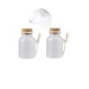 2pcs Empty Cosmetic Containers for Toiletries, Frosted Bath Salts Jars with Cork & Spoon, Plastic Travel Bottles Jars for Powder Sugar Bowl, Body Scrub Storage Canisters Pots (500ml/17oz) view 1