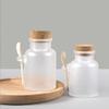 2pcs Empty Cosmetic Containers for Toiletries, Frosted Bath Salts Jars with Cork & Spoon, Plastic Travel Bottles Jars for Powder Sugar Bowl, Body Scrub Storage Canisters Pots (500ml/17oz) view 3