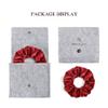 DISANGNI Silk Hair Scrunchies for Frizz&Breakage Prevention, Pure 22Momme100% Mulberry Silk Hair Ties No Damage, Elastic Silk ponytail Holders, 16Pc, Random Color (Red) view 2