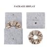 DISANGNI Silk Hair Scrunchies for Frizz&Breakage Prevention, Pure 22Momme100% Mulberry Silk Hair Ties No Damage, Elastic Silk ponytail Holders, 16Pc, Random Color (Taupe) view 2