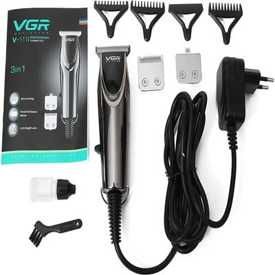 Adult 3-bit Electric Push,Hairdresser with Thread, Notch Carving,Professional Hair Salon Electric Push and Shear (Black)