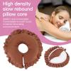 Yinhing U Shaped Face Pillow,Face Massage Pillow,U Shaped Neck Cushion Soft Table Bed Face Pillow for Beauty Salon SPA Massage,Travel Flight Neck Pad(Coffee) view 2