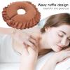 Yinhing U Shaped Face Pillow,Face Massage Pillow,U Shaped Neck Cushion Soft Table Bed Face Pillow for Beauty Salon SPA Massage,Travel Flight Neck Pad(Coffee) view 3