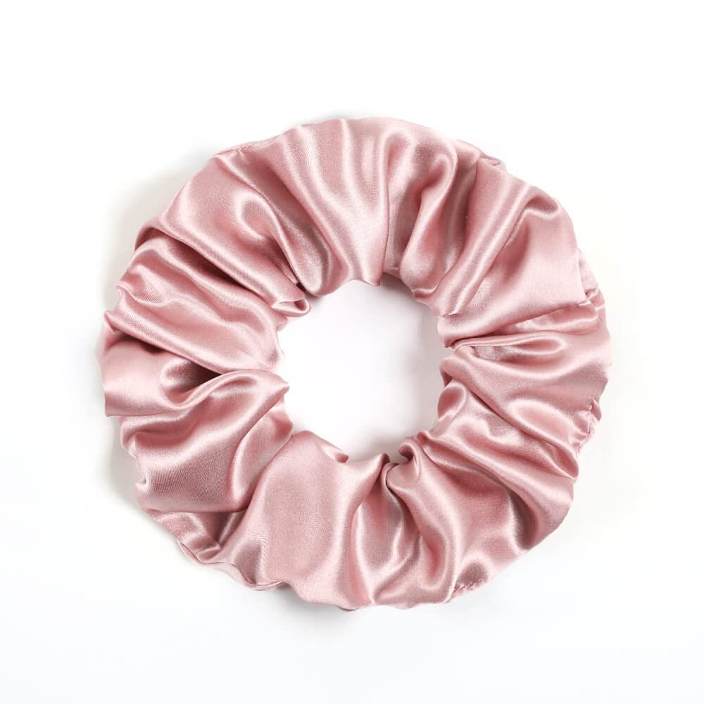 DISANGNI Silk Hair Scrunchies for Frizz&Breakage Prevention, Pure 22Momme100% Mulberry Silk Hair Ties No Damage, Elastic Silk ponytail Holders, 16Pc, Random Color (Pink)