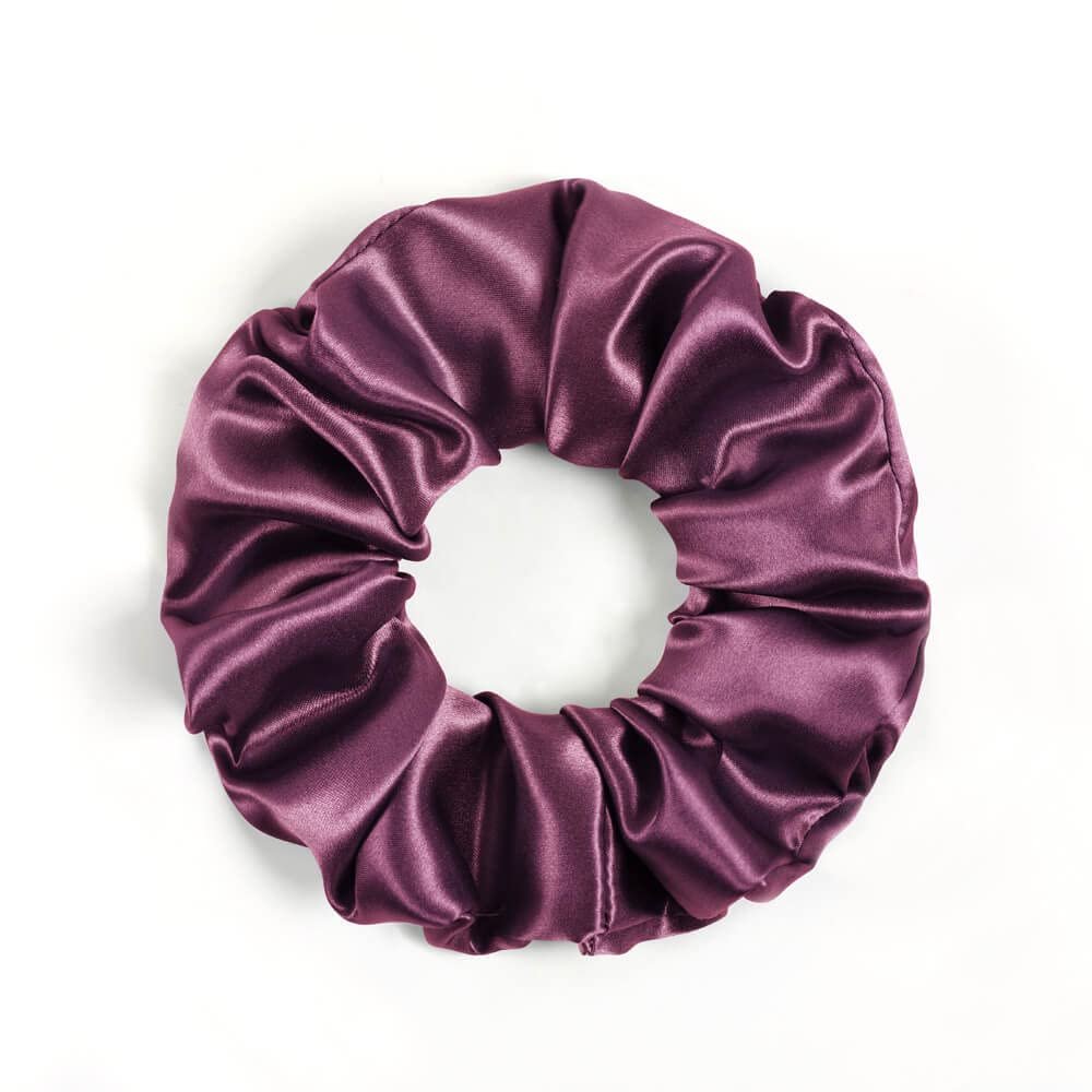 DISANGNI Silk Hair Scrunchies for Frizz&Breakage Prevention, Pure 22Momme100% Mulberry Silk Hair Ties No Damage, Elastic Silk ponytail Holders, 16Pc, Random Color (Purple)