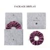 DISANGNI Silk Hair Scrunchies for Frizz&Breakage Prevention, Pure 22Momme100% Mulberry Silk Hair Ties No Damage, Elastic Silk ponytail Holders, 16Pc, Random Color (Purple) view 2
