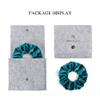 DISANGNI Silk Hair Scrunchies for Frizz&Breakage Prevention, Pure 22Momme100% Mulberry Silk Hair Ties No Damage, Elastic Silk ponytail Holders, 16Pc, Random Color (Blue Green) view 2