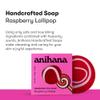 ANIHANA Handcrafted Natural Soap with Coconut Oil, Gentle Cleansing, Paraben Free, Refreshing Raspberry Lollipop Scent, 4.23 oz view 2