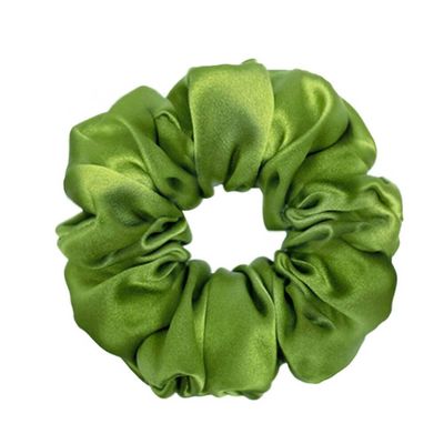 DISANGNI Silk Hair Scrunchies for Frizz&Breakage Prevention, Pure 22Momme100% Mulberry Silk Hair Ties No Damage, Elastic Silk ponytail Holders, 16Pc, Random Color (Avocado)