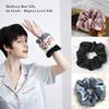 DISANGNI Silk Hair Scrunchies for Frizz&Breakage Prevention, Pure 22Momme100% Mulberry Silk Hair Ties No Damage, Elastic Silk ponytail Holders, 16Pc, Random Color (Avocado) view 4