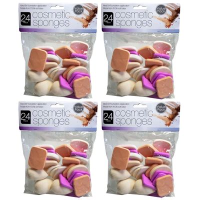 96 Assorted Make Up Sponge Foam Pads Blender Applicator Foundation Powder Puff