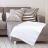 ForPro Professional Collection Premium Checker Weave Thermal Massage Blanket, 100% Cotton, for Massage Tables, Beds, Sofas, 66" x 90", White view 4