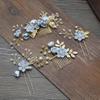 Toyvian 4pcs Handmade Wedding Hair Comb Clip Floral Girls Bridal Hair Accessories Rhinestone Hair Piece for Brides and Bridesmaid (Blue) view 4