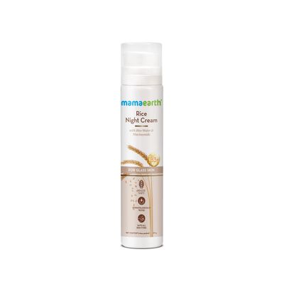 Mamaearth Rice Water Night Cream with Niacinamide for Radiant Skin | Hydrating Overnight Repair Face Moisturizer | All Skin Types | 1.76 Oz (50g)