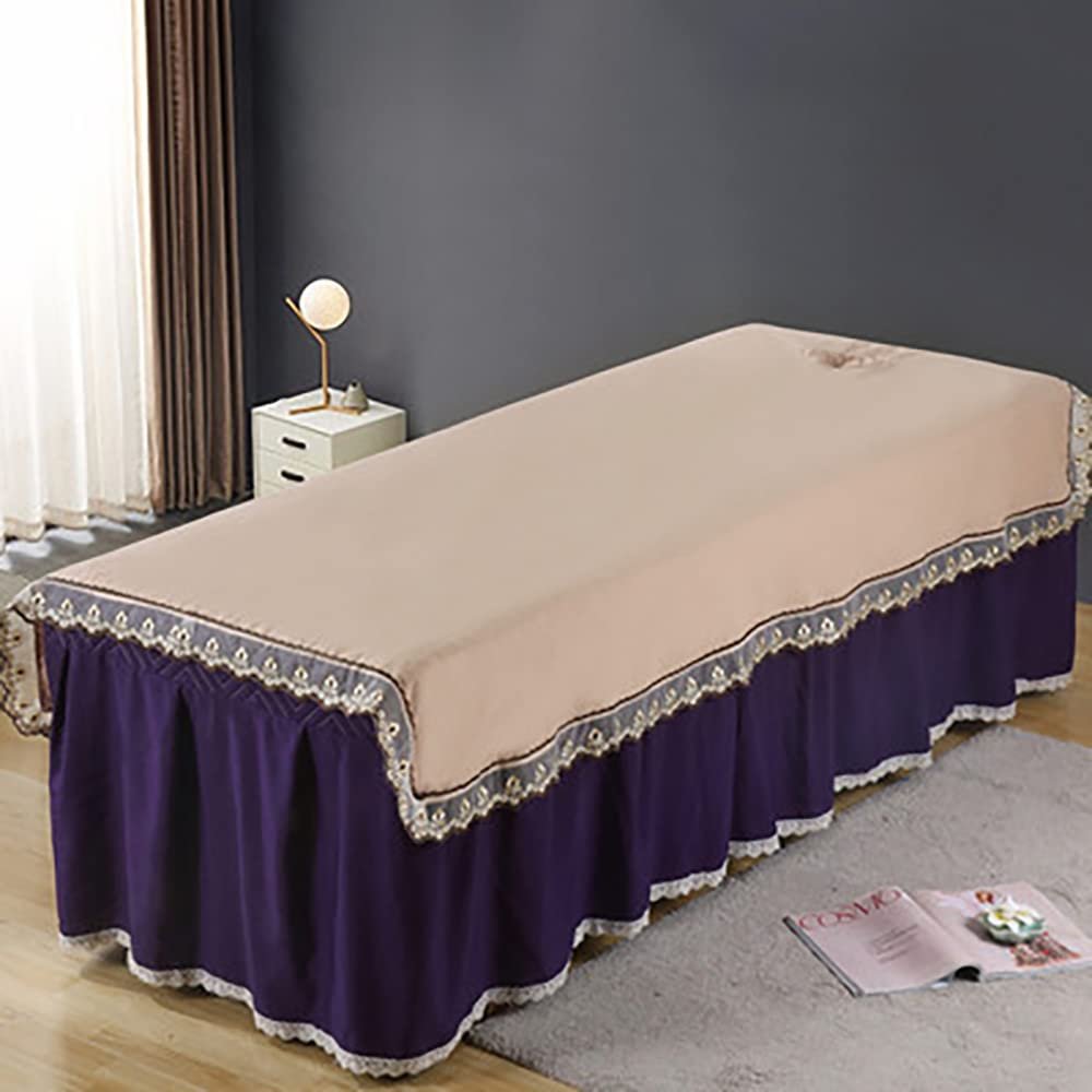 Luxurious Beauty Massage Bed Cover Elegant Spa Body Bed Sheet Exquisite Classic Salon Bed Sheet Retro Beauty Salon Massage Table Bed Sheet for Salon Massage Bed Set Beauty Salon-S L190xw120cm