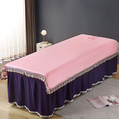 Luxurious Beauty Massage Bed Cover Elegant Spa Body Bed Sheet Exquisite Classic Salon Bed Sheet Retro Beauty Salon Massage Table Bed Sheet for Salon Massage Bed Set Beauty Salon-D L190xw80cm