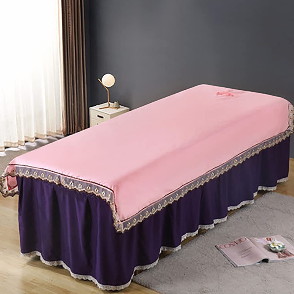 Luxurious Beauty Massage Bed Cover Elegant Spa Body Bed Sheet Exquisite Classic Salon Bed Sheet Retro Beauty Salon Massage Table Bed Sheet for Salon Massage Bed Set Beauty Salon-C L190xw120cm