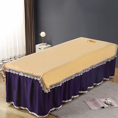 Luxurious Beauty Massage Bed Cover Elegant Spa Body Bed Sheet Exquisite Classic Salon Bed Sheet Retro Beauty Salon Massage Table Bed Sheet for Salon Massage Bed Set Beauty Salon-A L190xw120cm