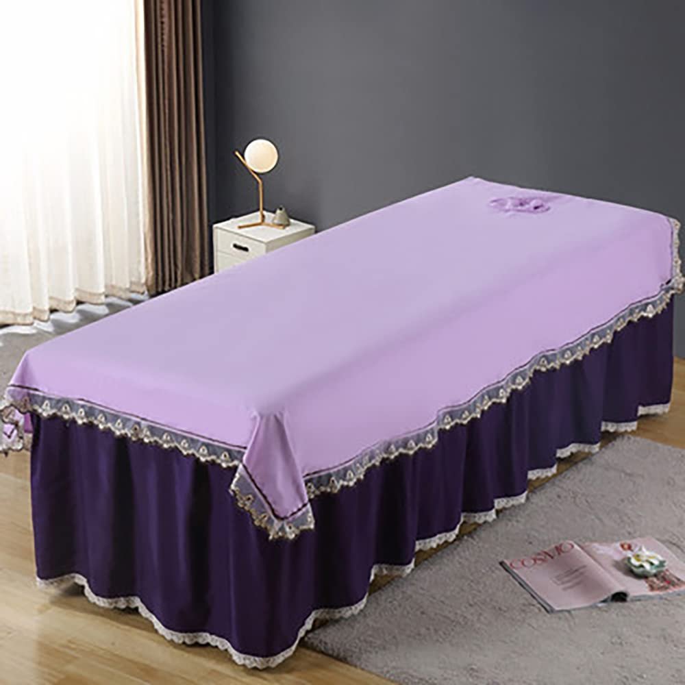 Luxurious Beauty Massage Bed Cover Elegant Spa Body Bed Sheet Exquisite Classic Salon Bed Sheet Retro Beauty Salon Massage Table Bed Sheet for Salon Massage Bed Set Beauty Salon-H L190xw80cm