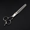 Professional Hair Cutting Shears, Professional japan 440c 9cr13 steel 6 '' bearing hair scissors cutting barber tools haircut thinning shears hairdresser scissors (Color : 6 inch set) view 3